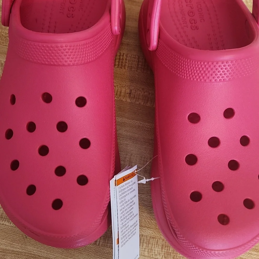CROCS Bae Clog Platform Pink size 10 - Picture 4 of 9